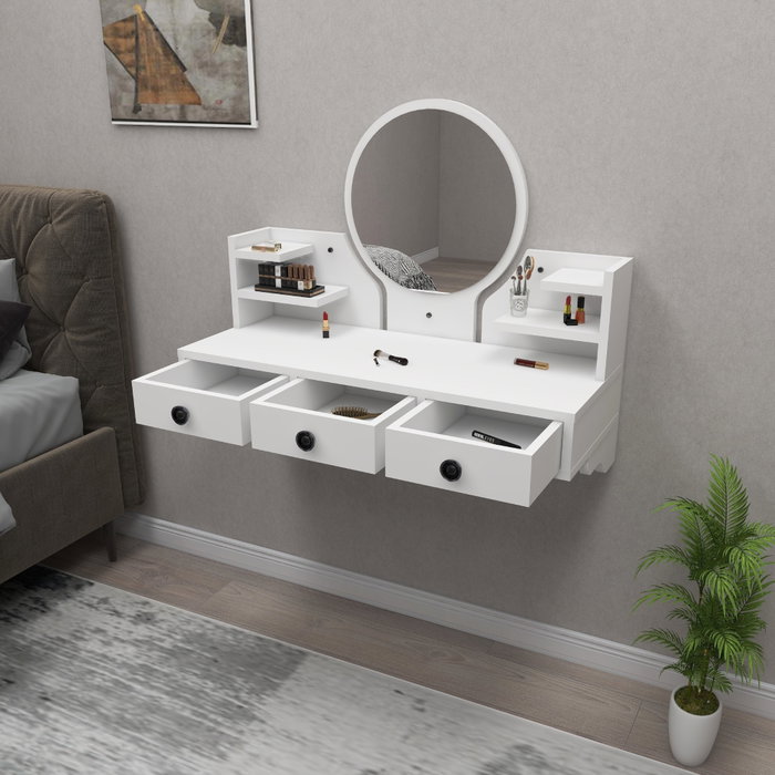 Hanah Home Polina Mesa de Maquillaje Blanca